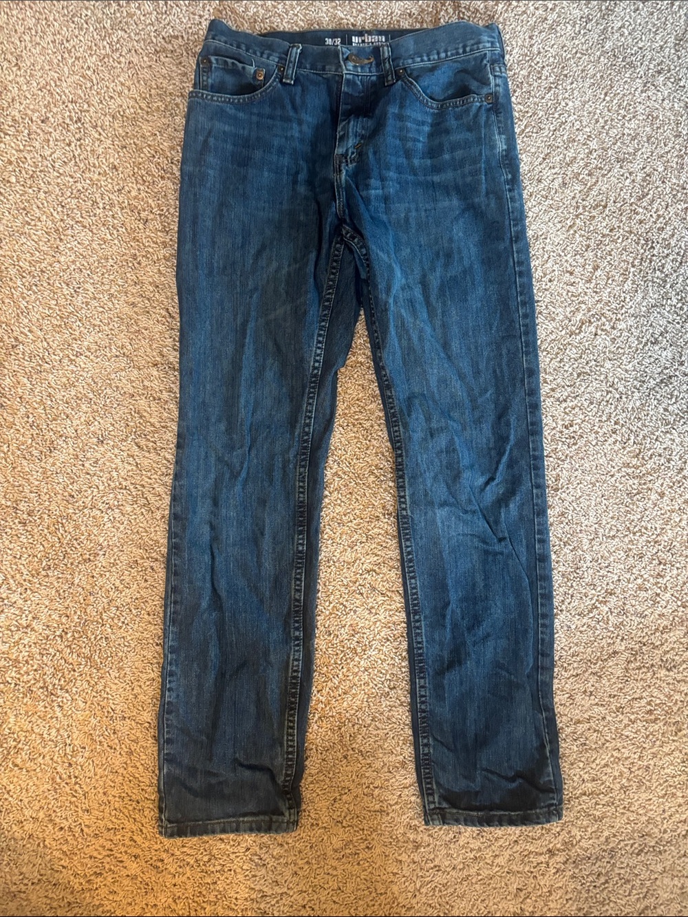 Mens Urban Pipeline Blue Regular Fit Jeans
